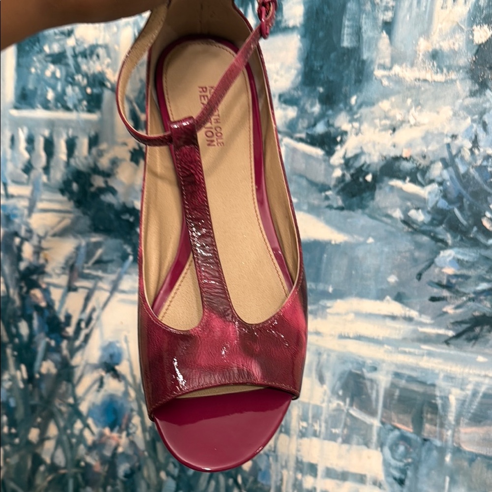 Kenneth Cole Reaction Red Peep Toe Sandals